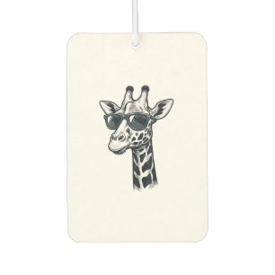 Cool Giraffe Sunglasses Vintage Engraving T-Shirt_ Air Freshener