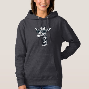 Cool Giraffe Sunglasses Vintage Engraving T-Shirt_ Hoodie