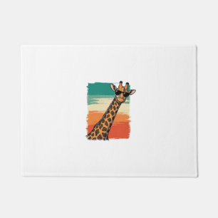 Cool Giraffe Sunglasses Vintage Sunset Shirt_1 Doormat