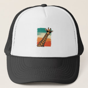 Cool Giraffe Sunglasses Vintage Sunset Shirt_1 Trucker Hat
