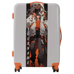 Cool girl anime kawaii Luggage Suitcase Suitcases