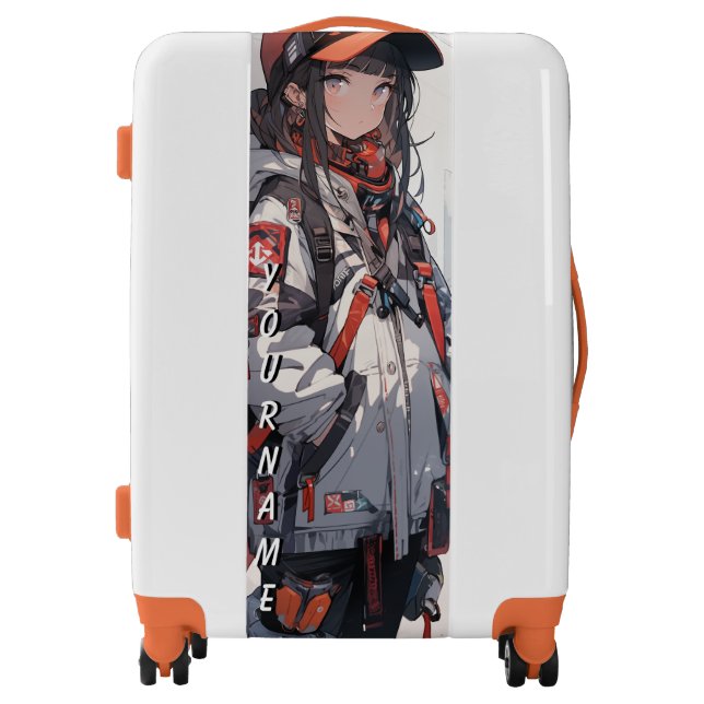 Cool girl anime kawaii Luggage Suitcase Suitcases (Front)