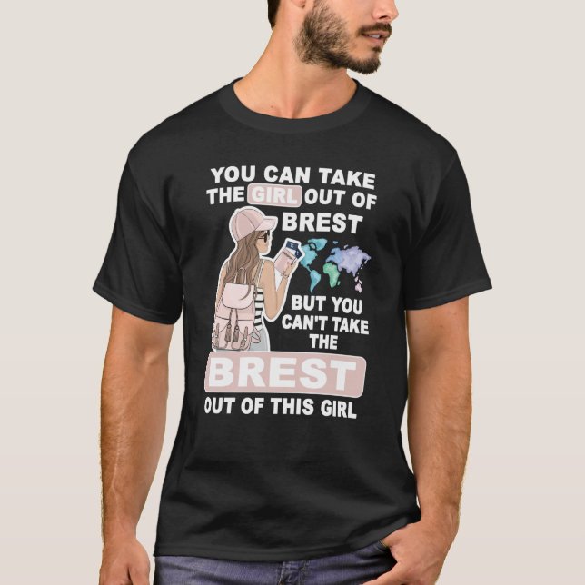 Cool Girl from Brest City Proud Brest Girl T-Shirt (Front)