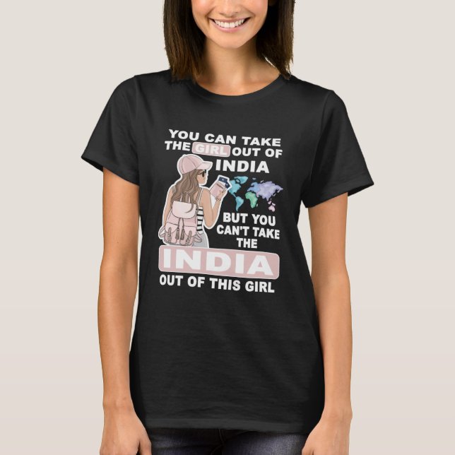 Cool Girl from India  Proud India Girl T-Shirt (Front)