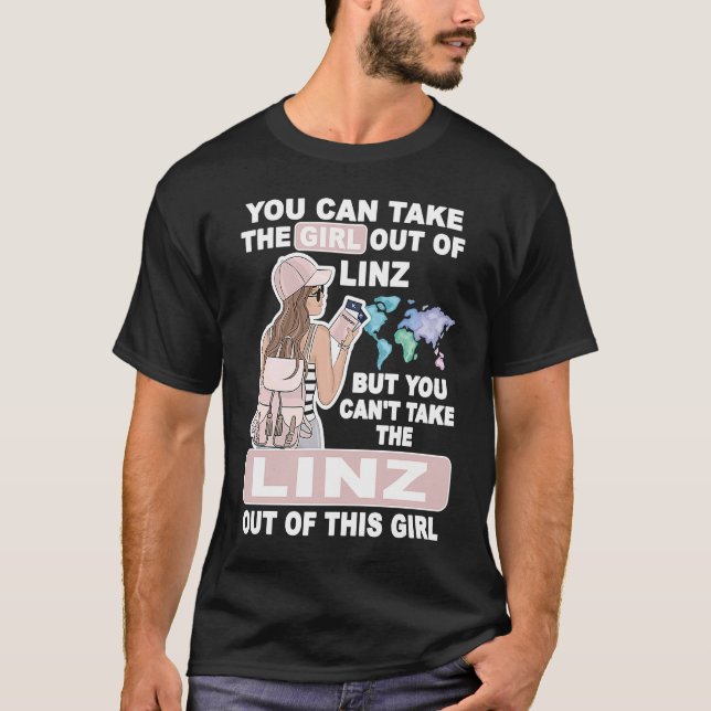 Cool Girl from Linz City  Proud Linz Girl T-Shirt (Front)
