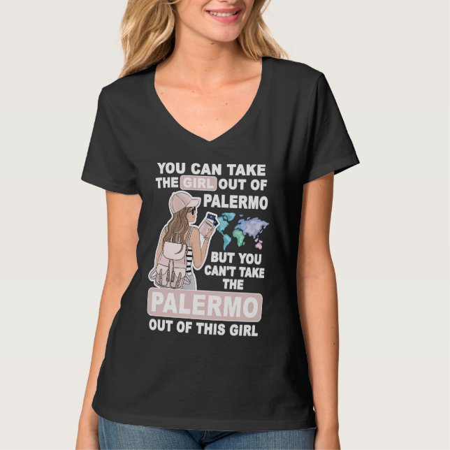 Cool Girl from Palermo City  Proud Palermo Girl T-Shirt (Front)
