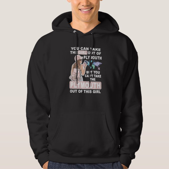 Cool Girl from Plymouth City  Proud Plymouth Girl Hoodie (Front)