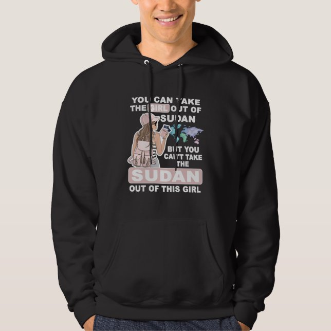 Cool Girl from Sudan  Proud Sudan Girl Hoodie (Front)