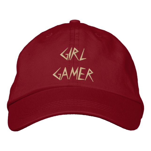 Cool Girl Gamer Embroidered Baseball Hat (Front)