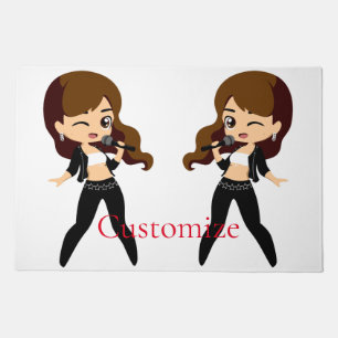 Cool Girl Sings Karaoke Thunder_Cove Doormat