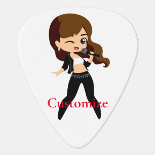 Cool Girl Sings Karaoke Thunder_Cove Guitar Pick