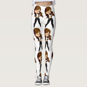 Cool Girl Sings Karaoke Thunder_Cove Leggings