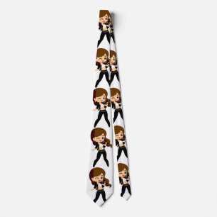 Cool Girl Sings Karaoke Thunder_Cove Neck Tie