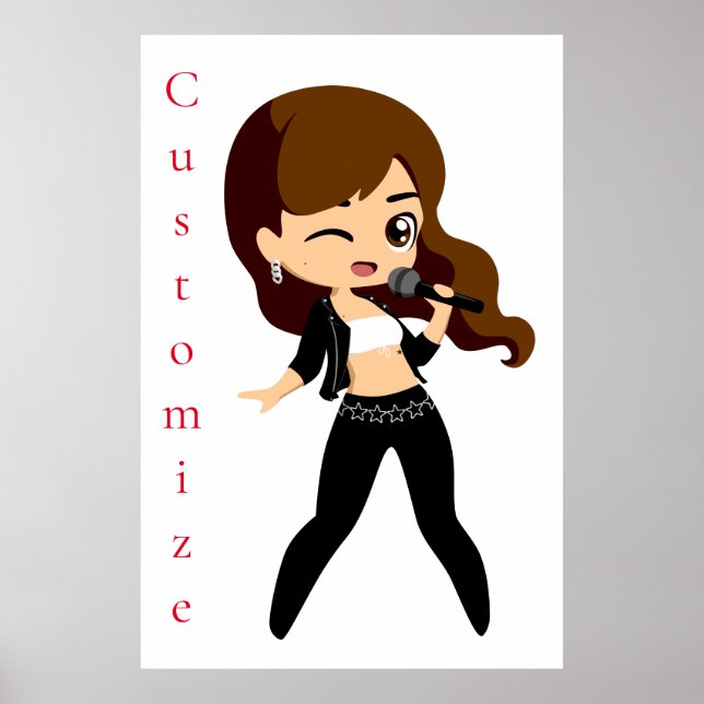 Cool Girl Sings Karaoke Thunder_Cove Poster (Front)