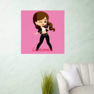 Cool Girl Sings Karaoke Thunder_Cove Wall Decal