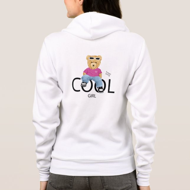 Cool Girl Teddy Hoodie – Cute Style  (Back)