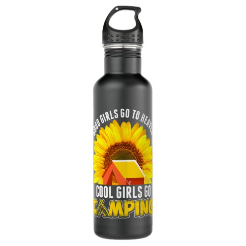 Cool Girls Go Camping Stainless Steel Water Bottle