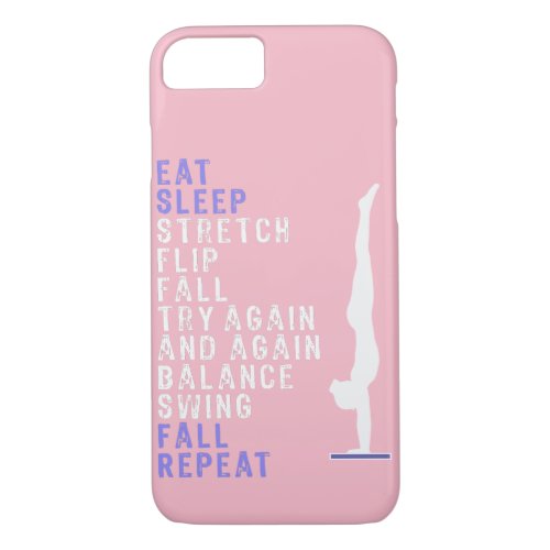 Cool Girls Gymnastics Design Eat Sleep Gymnastics iPhone 87 Case