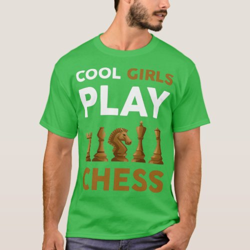 Cool girls play chess 1  T_Shirt