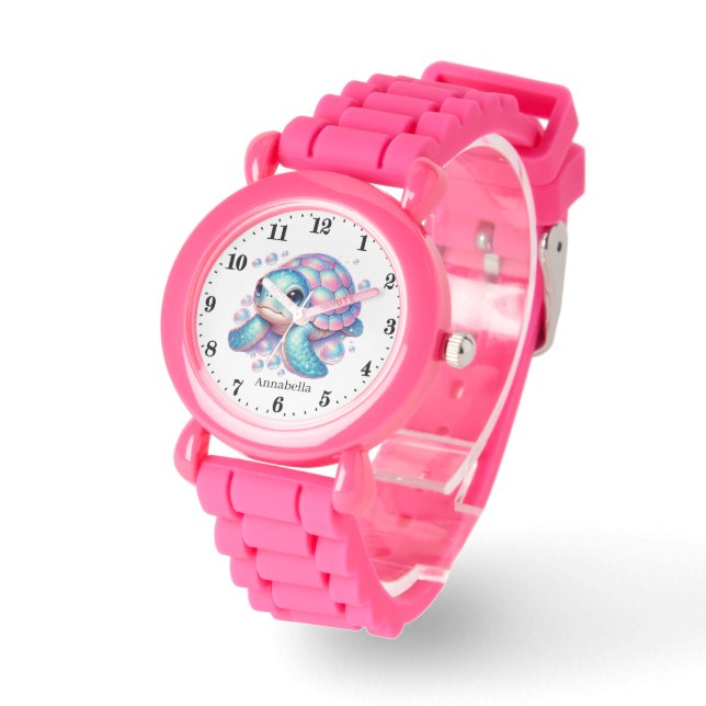 Cool girls sea turtle add name  watch (Angle)