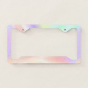 Cool Girly Colorful Holographic License  Plate Frame
