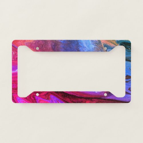 Cool Girly Colorful License Plate Frame