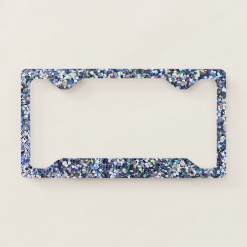 Cool Girly Colorful Sequins License Plate Frame