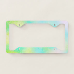 Cool Girly Green Holographic License Plate Frame