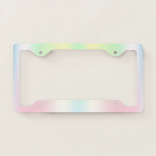 Cool Girly Holographic Iridescent License Plate Frame