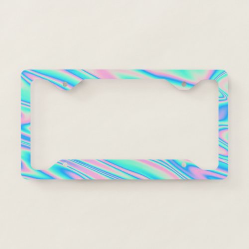 Cool Girly Holographic License Plate Frame