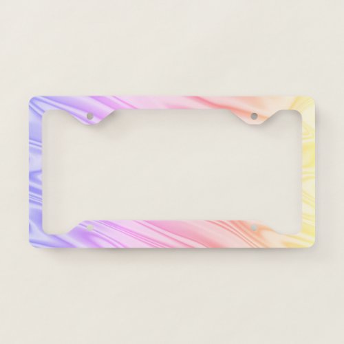 Cool Girly Holographic Ombre License Plate Frame