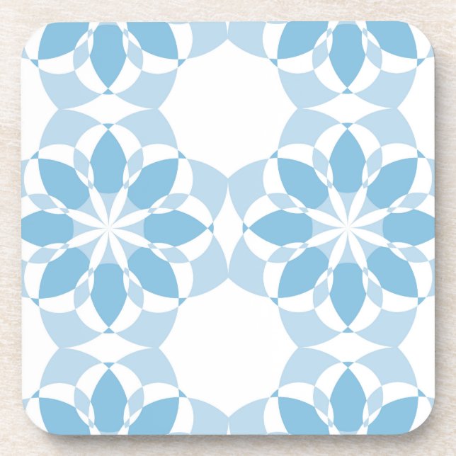 Cool, girly, modern, trendy unique flower abstract beverage coaster (Front)