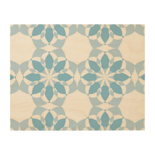 Cool, girly, modern, trendy unique flower abstract wood wall art