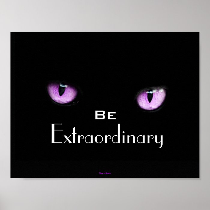 Cool Girly Motivational Inspirational Eyes of Cat Posters