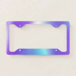 Cool Girly Ombre Holographic License Plate Frame