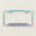 Cool Girly Opal Iridescence License Plate Frame at Zazzle