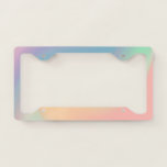 Cool Girly Pastel Colorful Holographic License Plate Frame at Zazzle