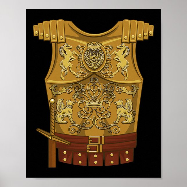 Cool Gladiator Halloween Combat Costume Fighter Gi Poster (Front)