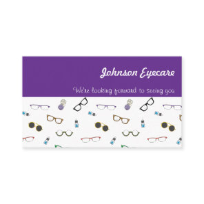 Cool Glasses and Contacts Eye Care Business Card