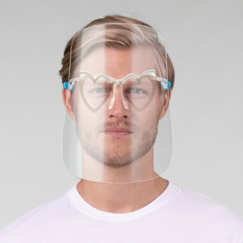 Cool Glasses Hearts Face Shield