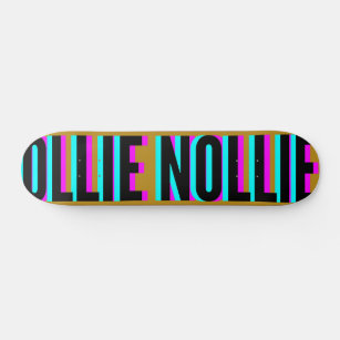 Cool Glitch Coffee Milk Ollie Nollie Skateboard