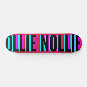Cool Glitch Crimson Ollie Nollie Skateboard Deck