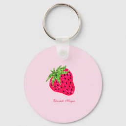 Cool Glitter Strawberry  Keychain