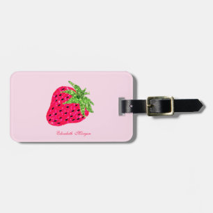 Cool Glitter Strawberry Pink  Luggage Tag