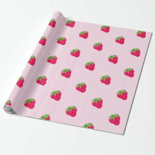 Cool Glitter Strawberry  Pink  Wrapping Paper