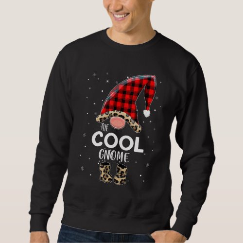 Cool Gnome Buffalo Plaid Matching Family Christmas Sweatshirt