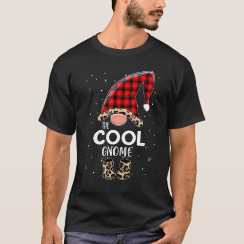 Cool Gnome Buffalo Plaid Matching Family Christmas T_Shirt