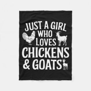 Cool Goat Design For Girls Women Animal Farming Go Fleece Blanket