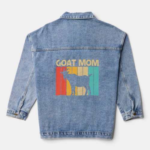 Cool Goat For Mom Mother Goat Farmer Farming  Denim Jacket