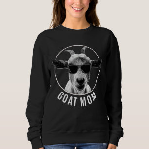 Cool Goat Pun with Sunglasses for a Goat Mom Sweatshirt